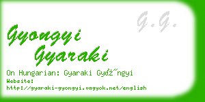 gyongyi gyaraki business card